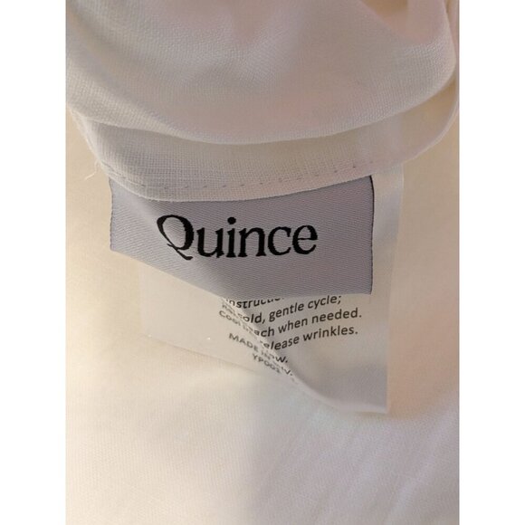Quince 100% European Linen Double Flange Duvet 1PC Ivory Full/Queen -NEW- - Picture 5 of 8